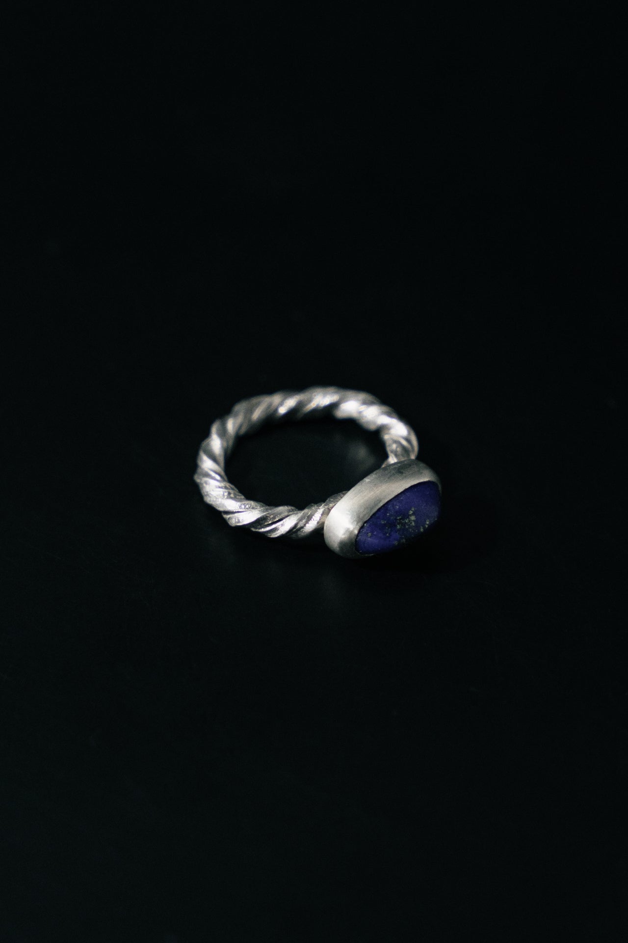 Twisted Lapis Lazuli Ring
