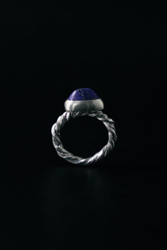 Twisted Lapis Lazuli Ring